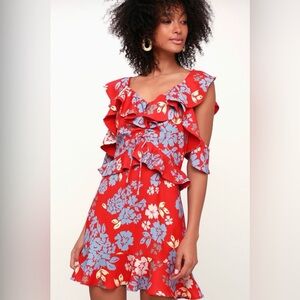 C/MEO Collective Red Floral Dress